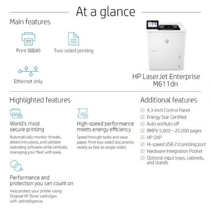 Laserski tiskalnik HP LaserJet Enterprise M611dn - Image 3