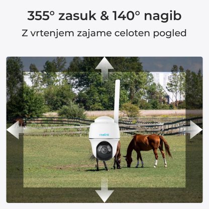 Reolink IP Kamera GO serija G430 5MP, Zunanja, Baterijska, 4G LTE, 355° Pan & 140° Tilt - Image 4