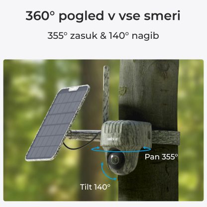 Reolink IP Kamera GO serija G450 4K, Zunanja, Baterijska, 4G LTE, 360° pogled +Solarni Panel - Image 4