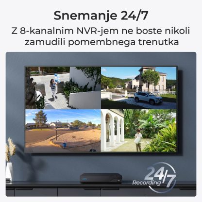 Reolink NVR snemalnik NVS8 do 16MP, 8 Kanalni POE, 24/7 Snemanje, 2TB HDD - Image 2